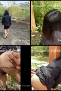 คลิปหลุดทวิตเตอร์ Twitter สาวออฟฟิศสาย Outdoor